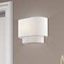 1_1 Light White ADA Sconce with Off-White Shades