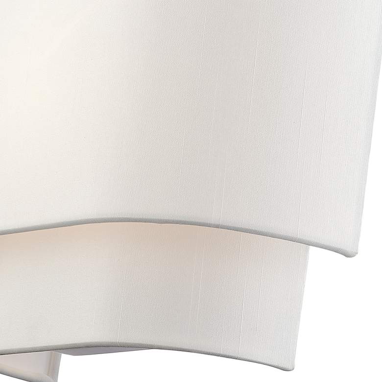 Image 6 1 Light White ADA Sconce with Off-White Shades more views