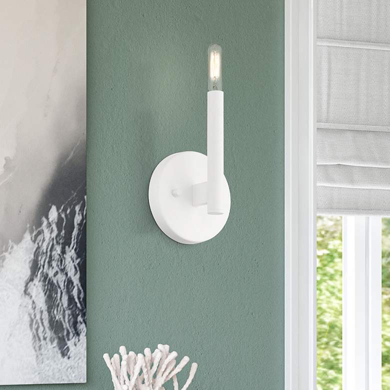 Image 1 1 Light White ADA Sconce