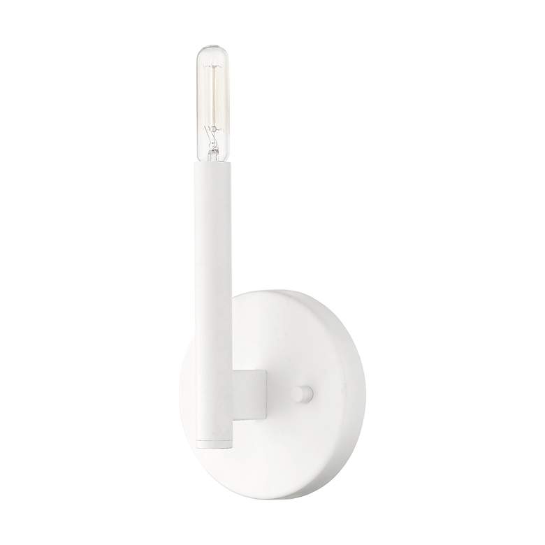 Image 3 1 Light White ADA Sconce more views