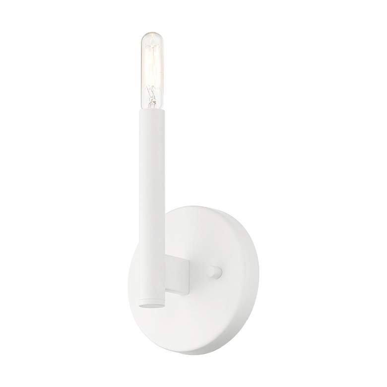 Image 4 1 Light White ADA Sconce more views