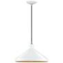 2_1 Light White Cone Pendant with White Aluminum Shade