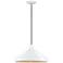 1 Light White Cone Pendant with White Aluminum Shade