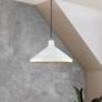 1_1 Light White Cone Pendant with White Aluminum Shade