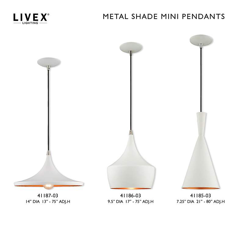 Image 3 1 Light White Mini Pendant more views
