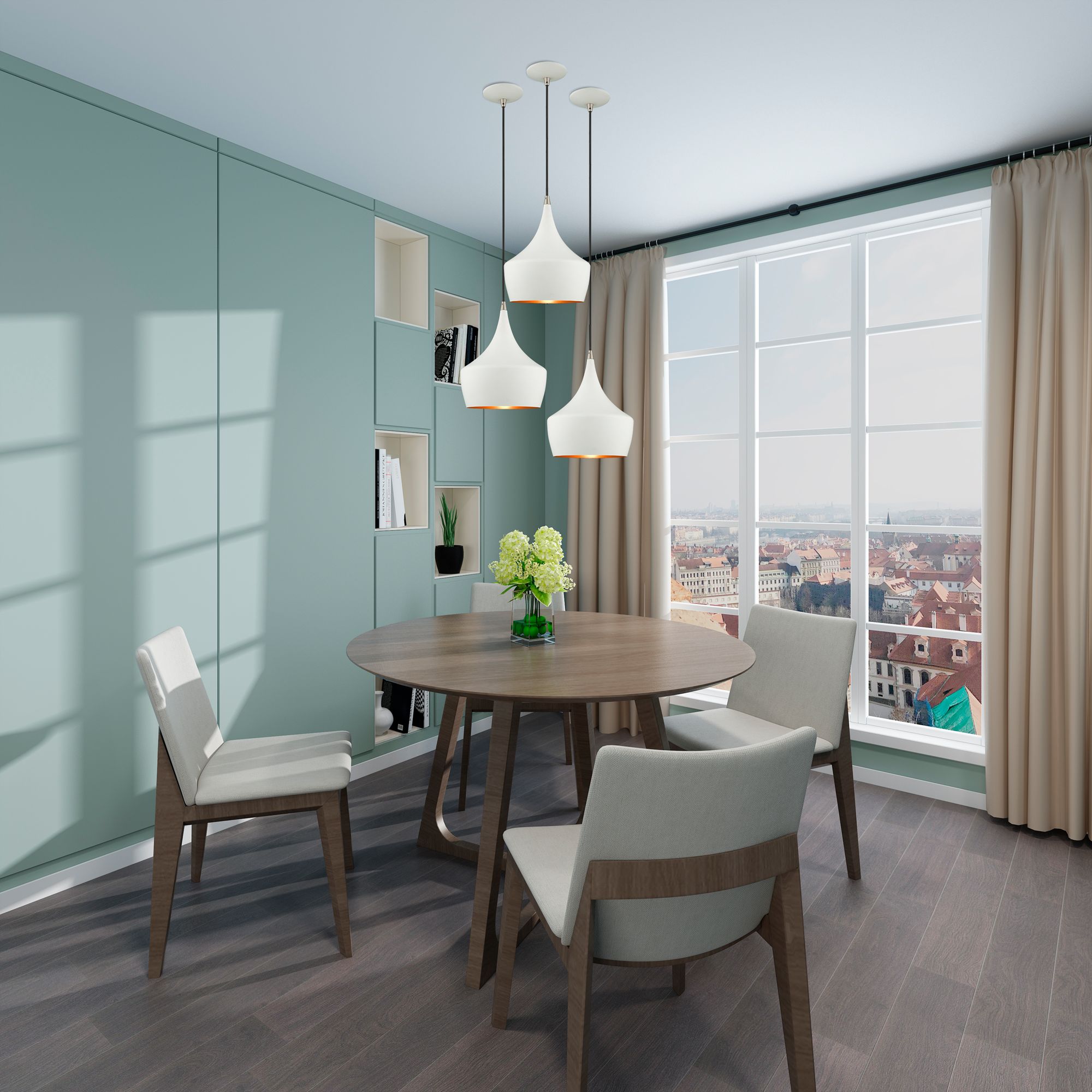 1 Light White Mini Pendant