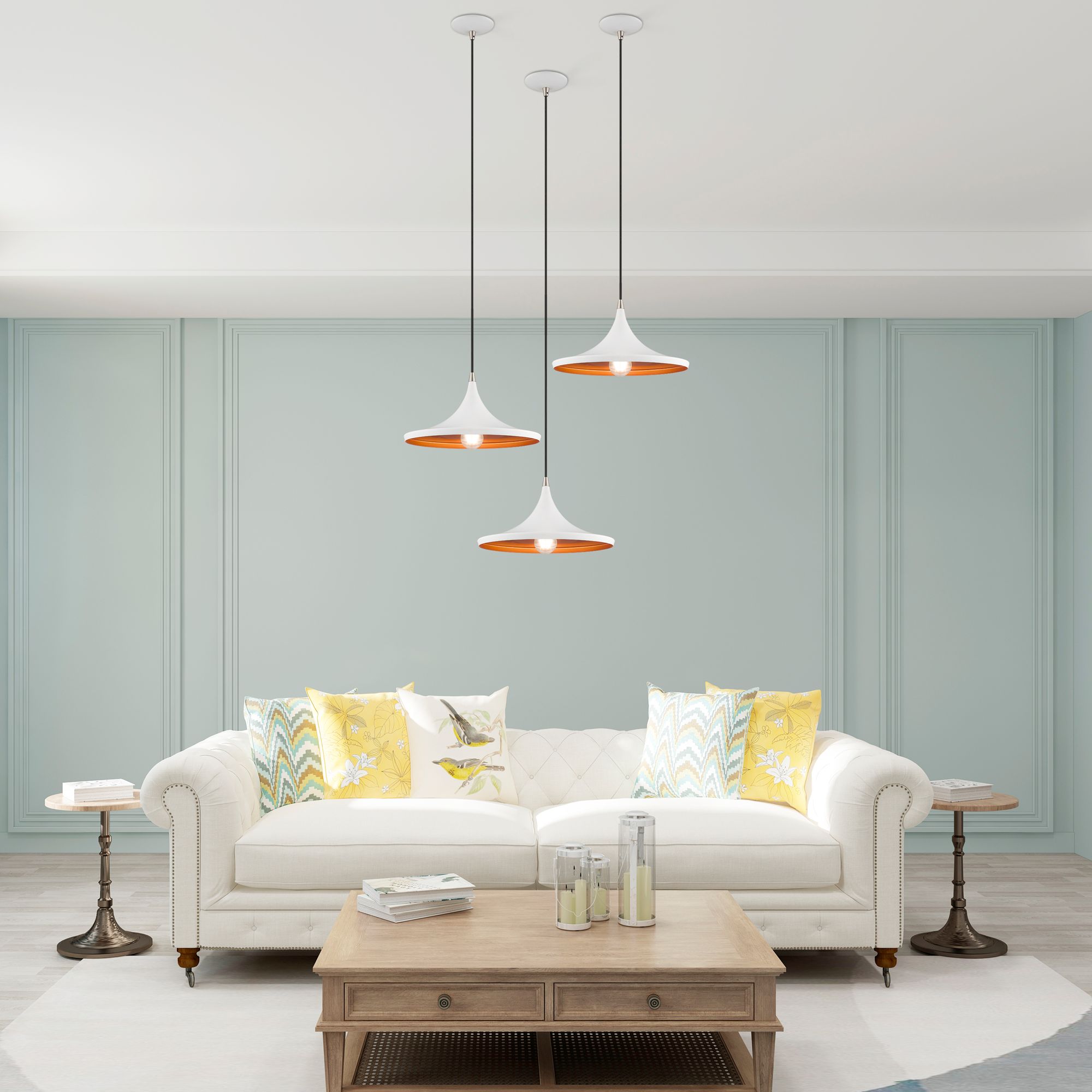 1 Light White Mini Pendant