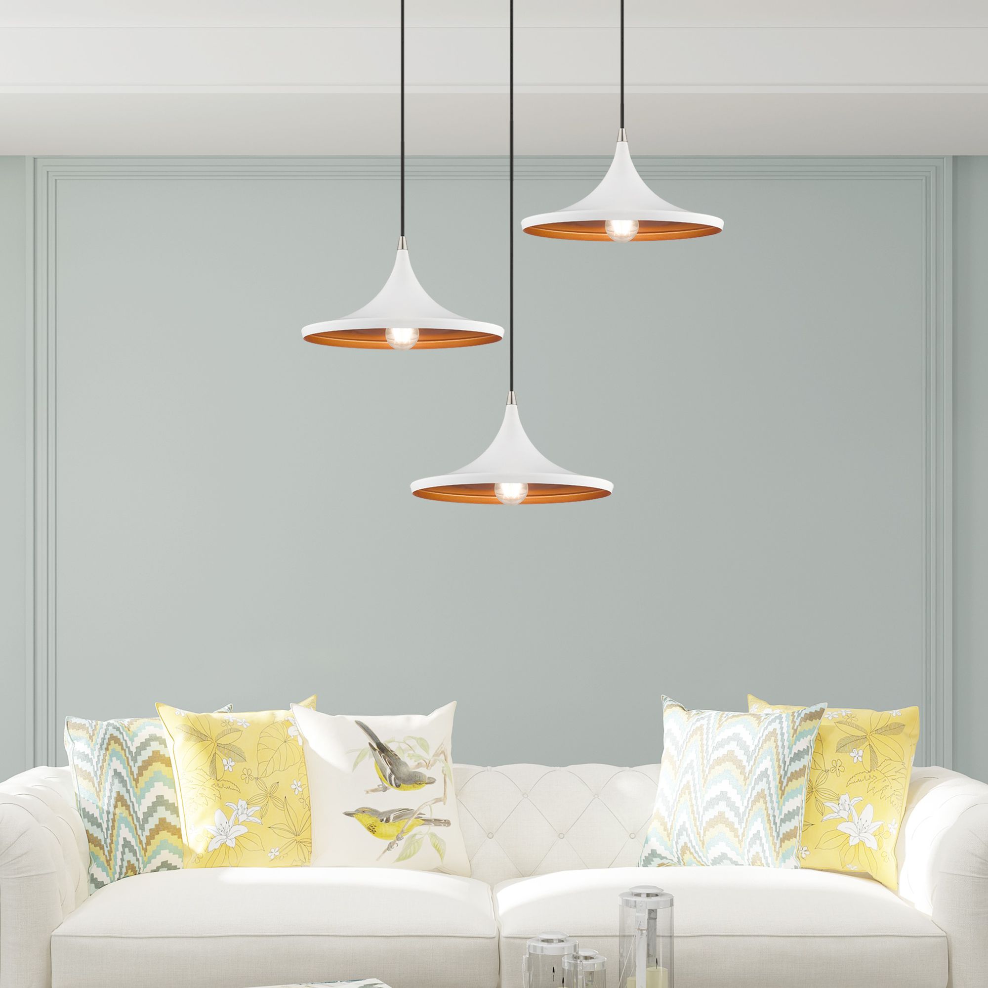 1 Light White Mini Pendant