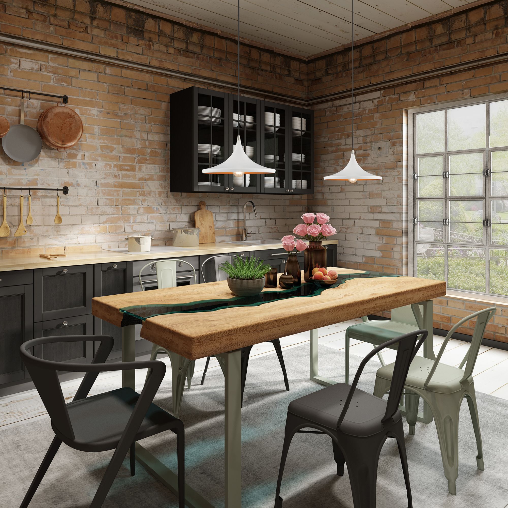 1 Light White Mini Pendant