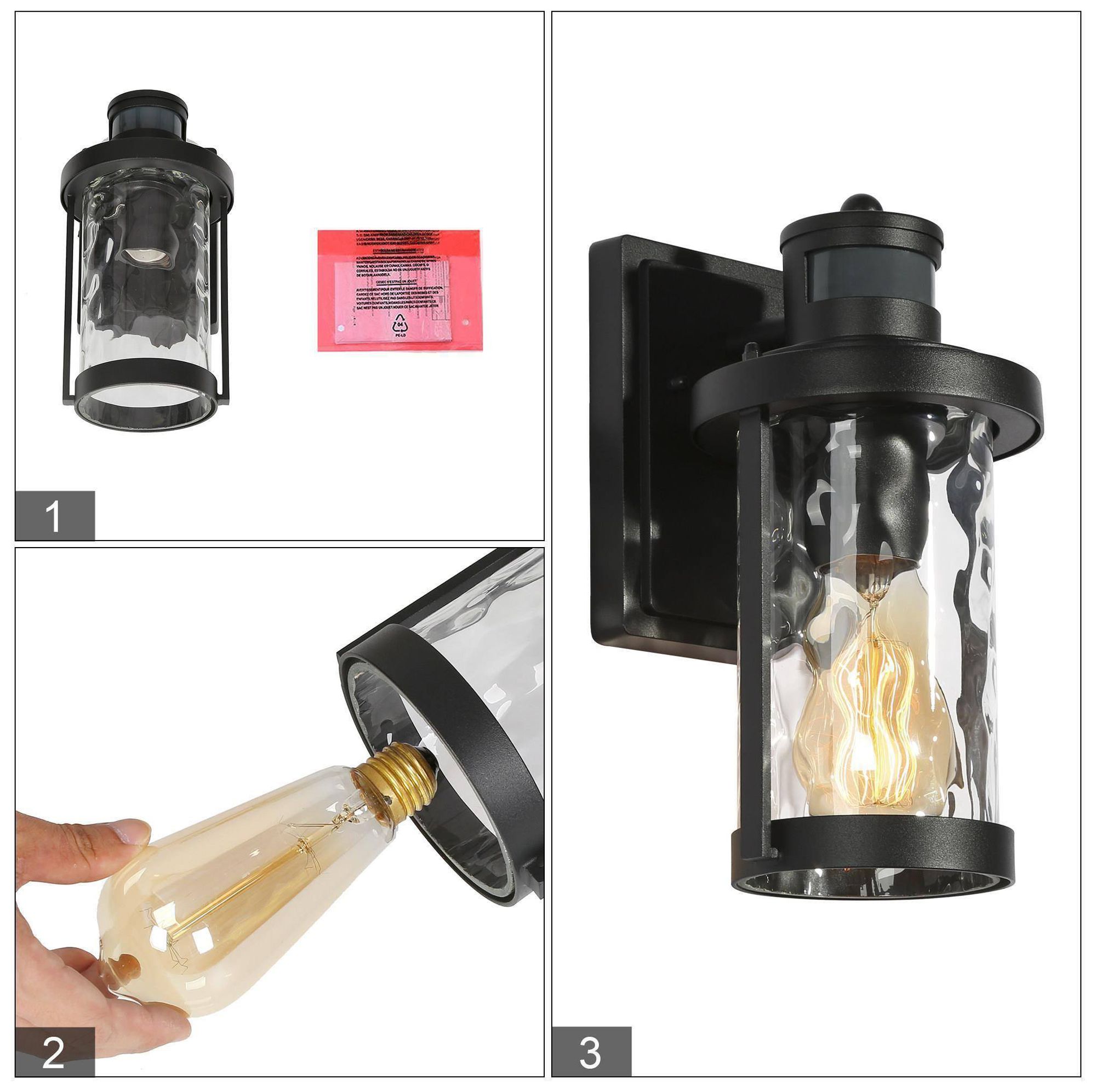 Image 6 1-Lights 10.2"H Cylinder Black Wall Lamp more views