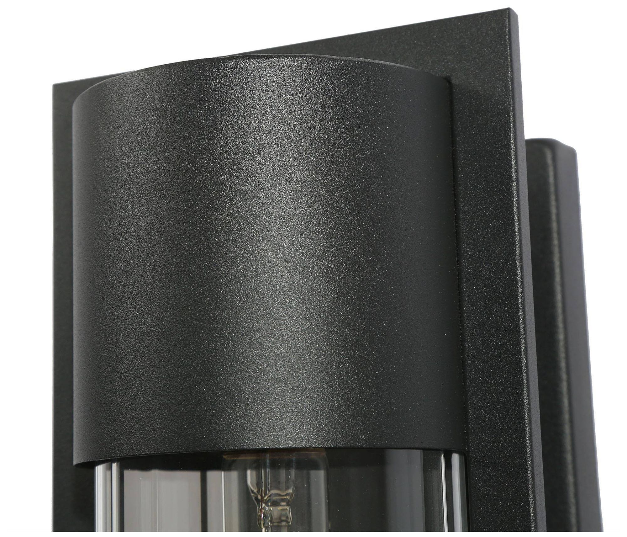 Image 4 1-Lights 11.4"H Cylinder Black Wall Lamp more views