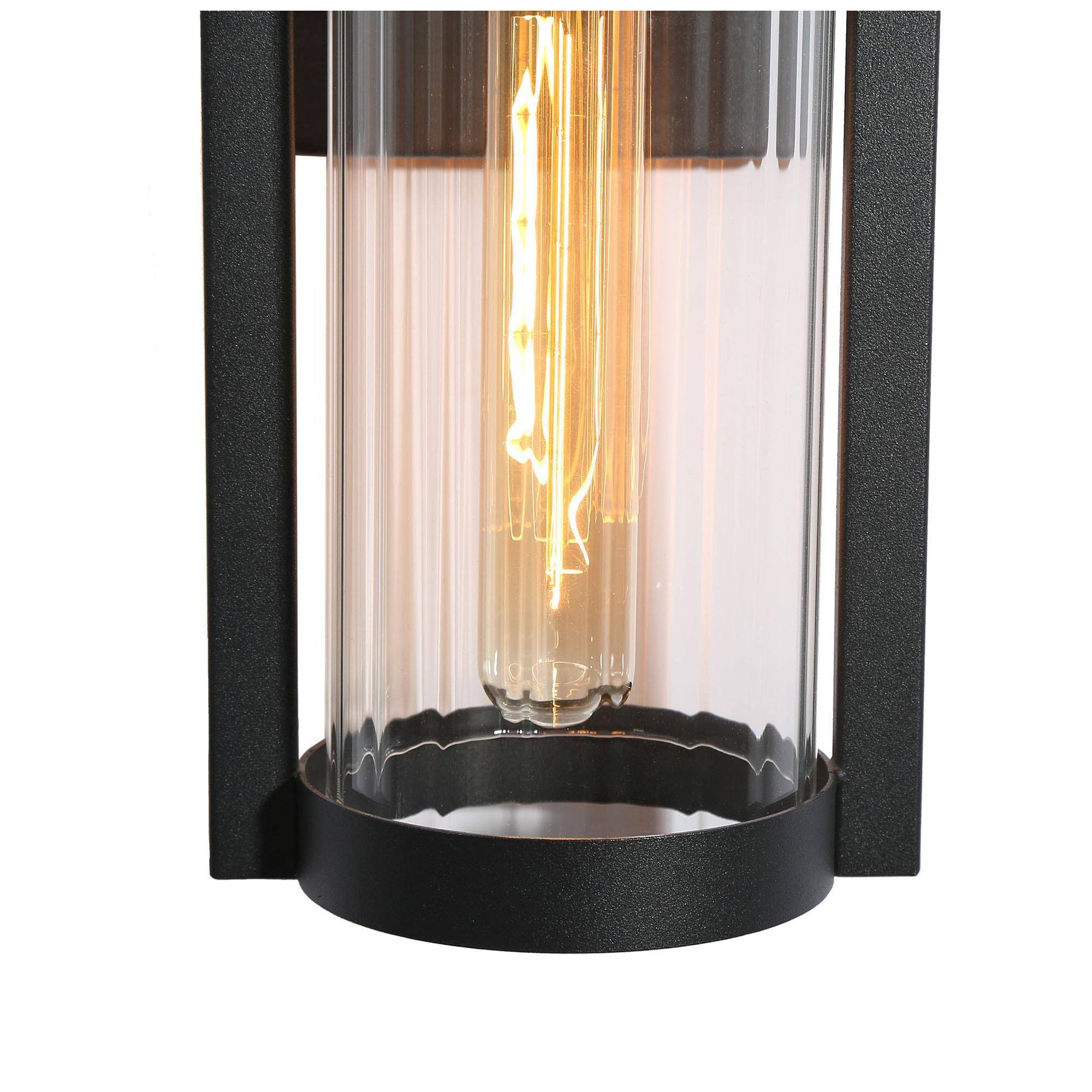 Image 5 1-Lights 11.4"H Cylinder Black Wall Lamp more views
