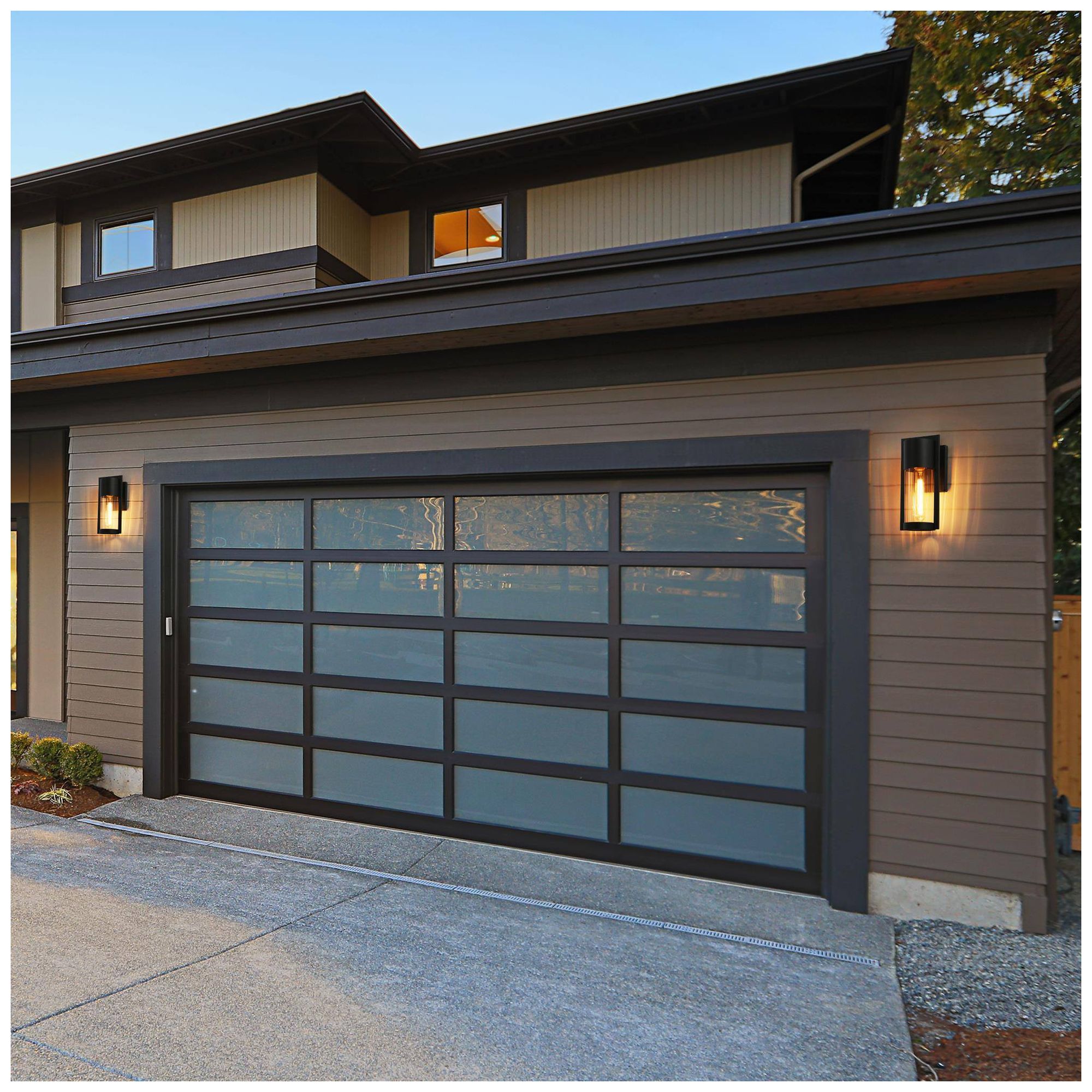 1-Lights 11.4"H Cylinder Black Wall Lamp