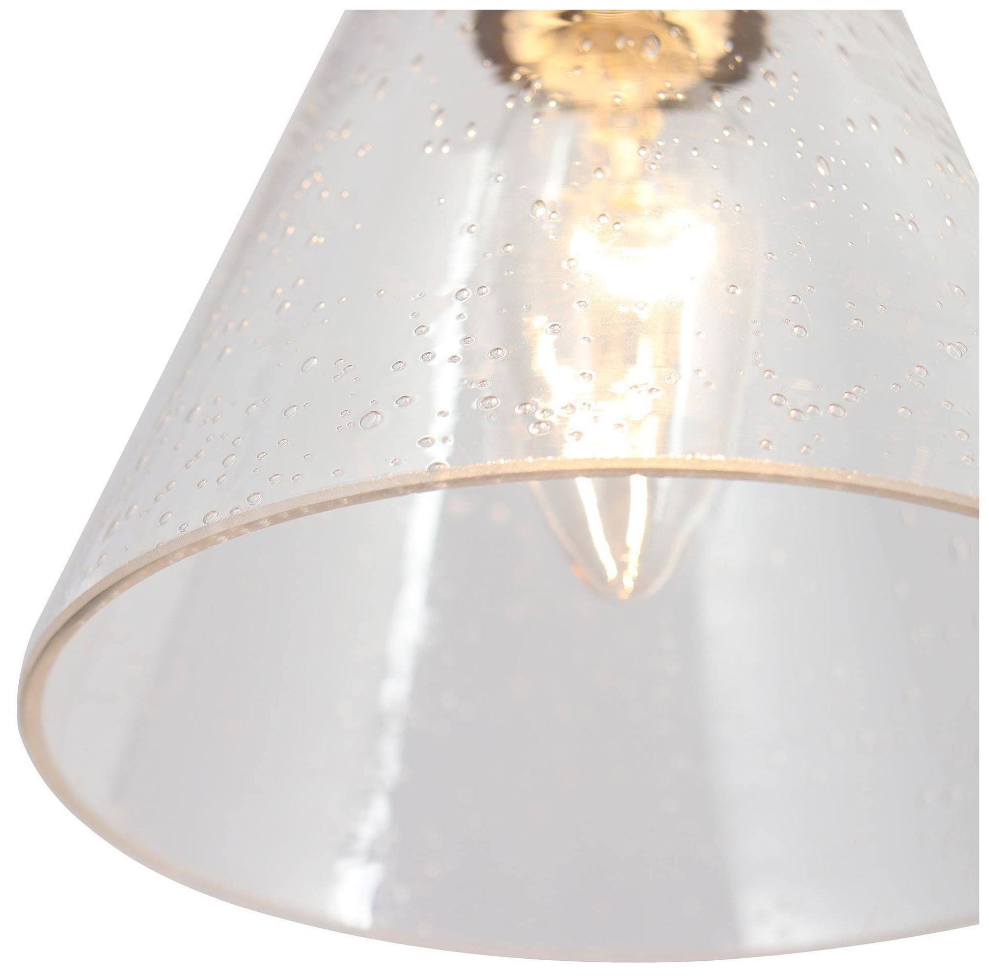 Image 3 1-Lights 5.1"W Tapered Plated Brass Pendant Lights more views