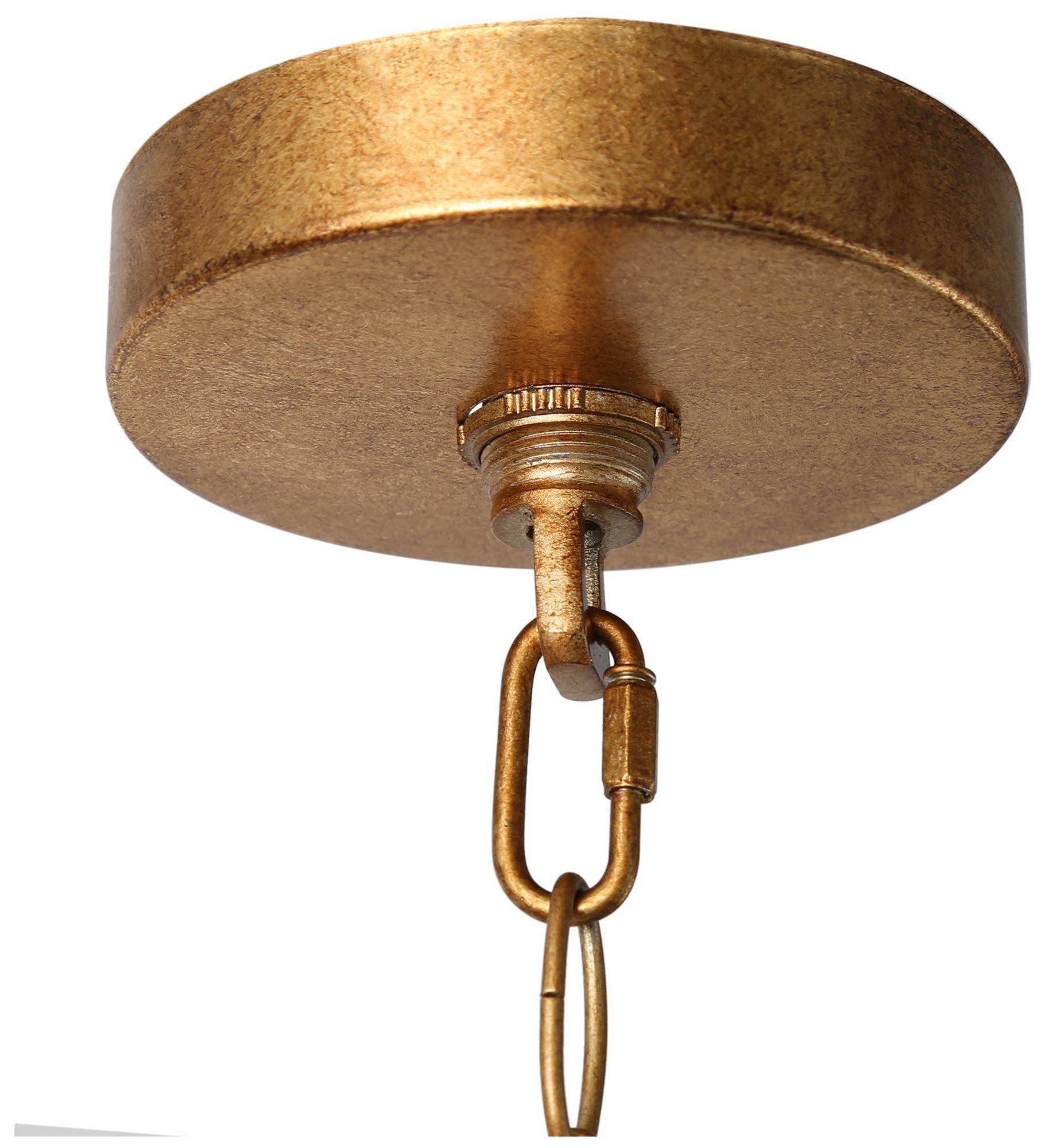 Image 5 1-Lights 5.9"W Cylinder Gold Leaf Pendant Lights more views