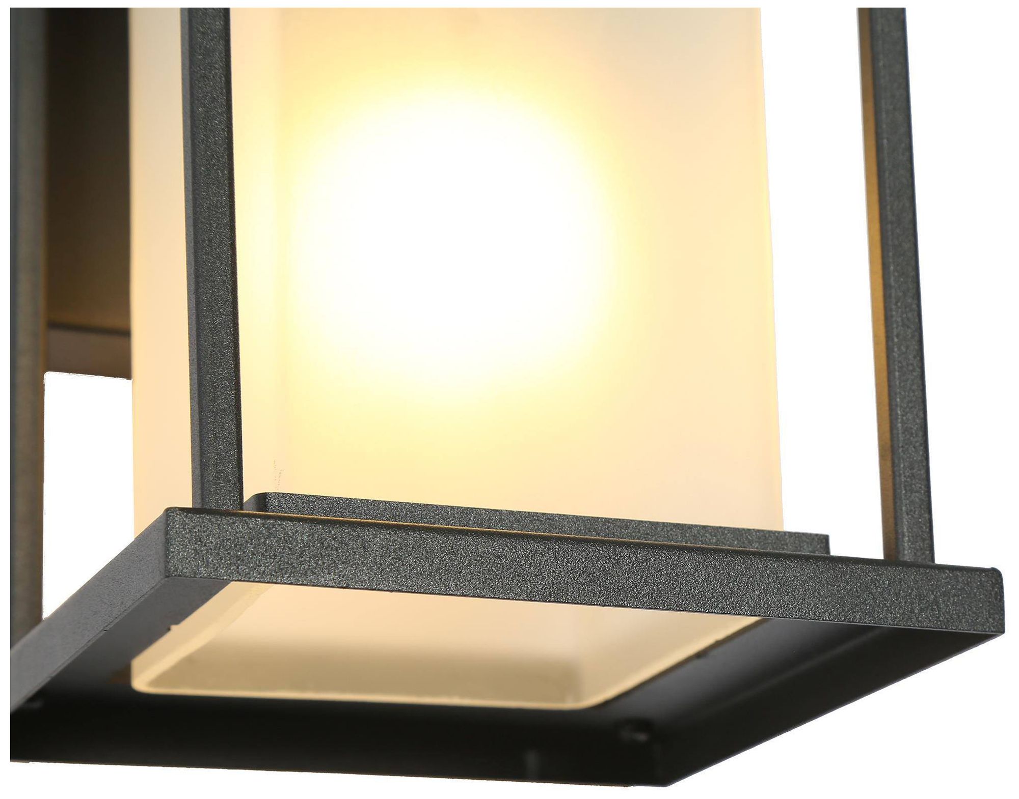 Image 4 1-Lights 8.3"H Rectangle Black Wall Lamp more views