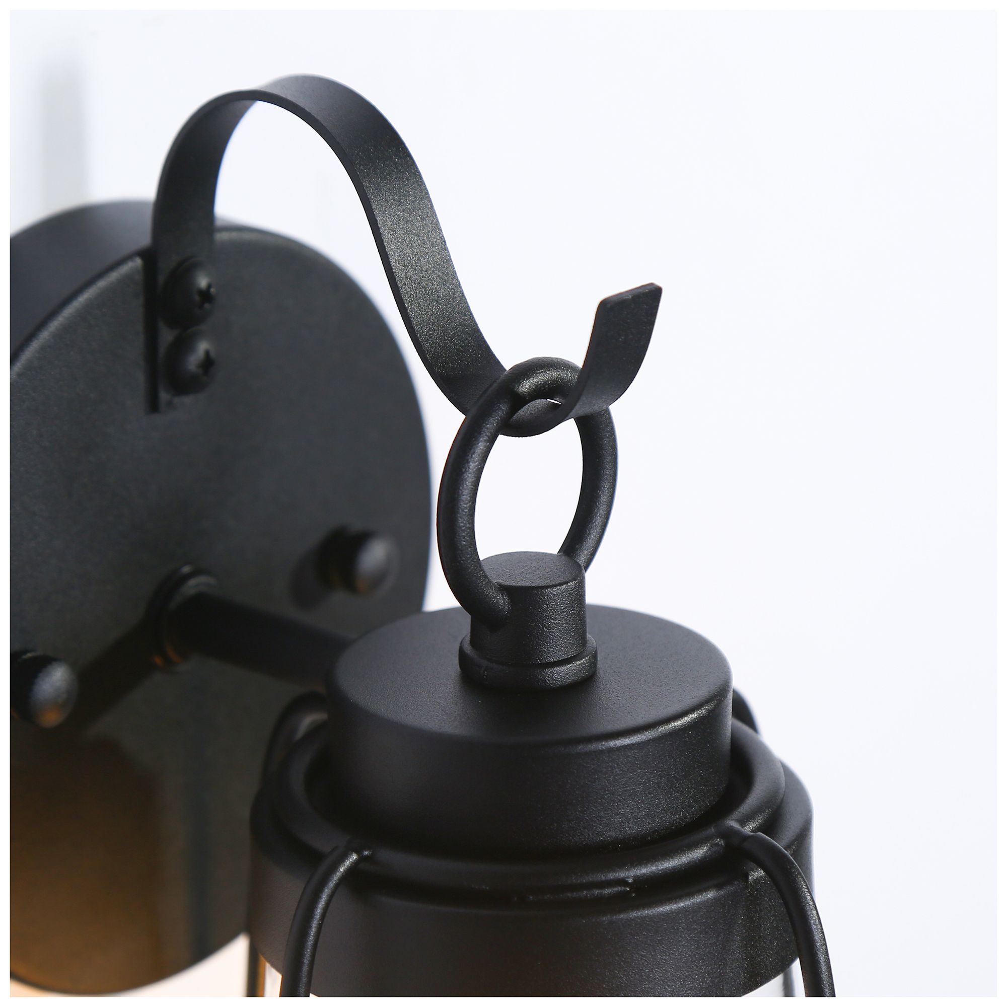 Image 2 1-Lights 9.1"H Bell Black Wall Lamp more views