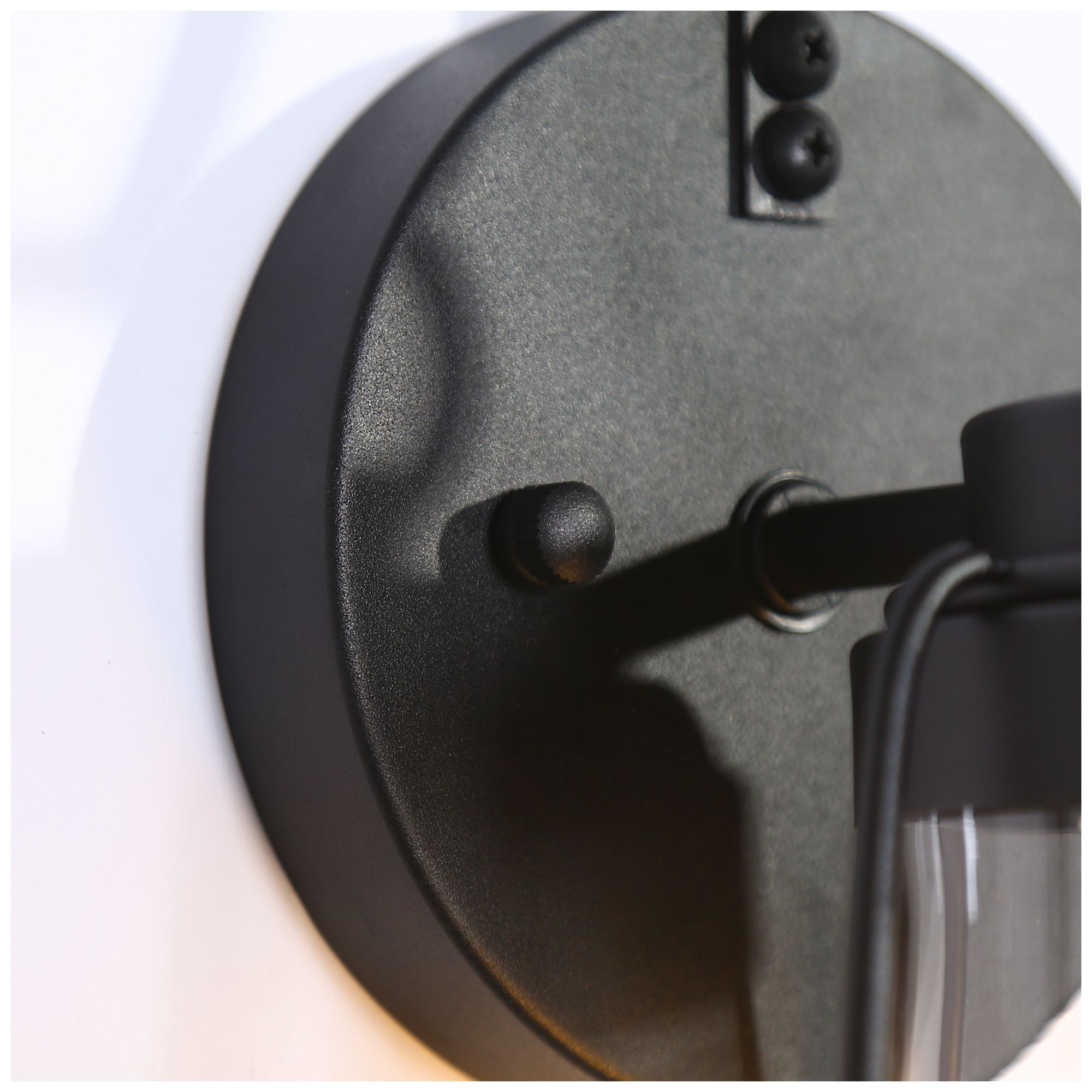 Image 4 1-Lights 9.1"H Bell Black Wall Lamp more views