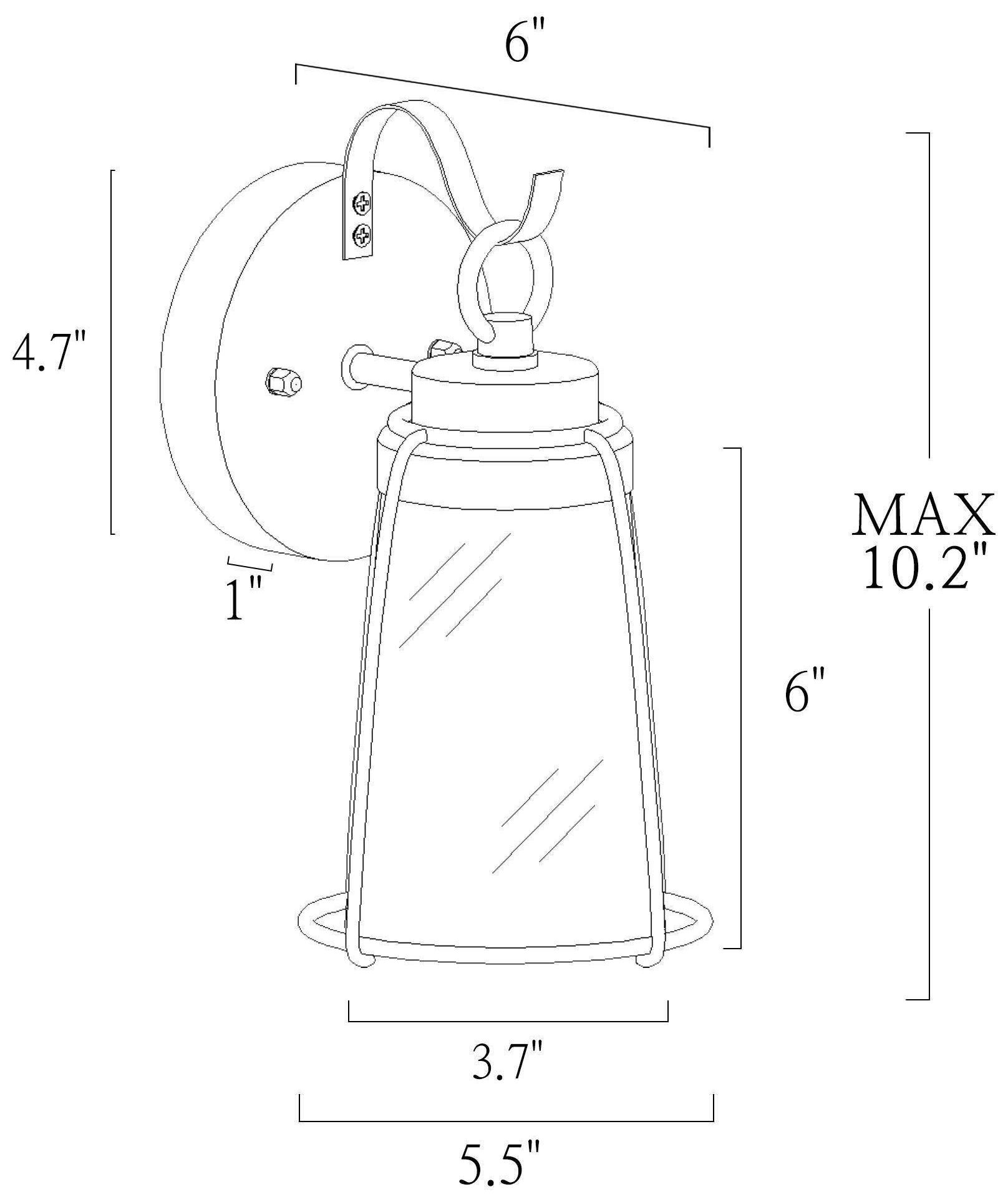 Image 5 1-Lights 9.1"H Bell Brushed Black Wall Lamp more views