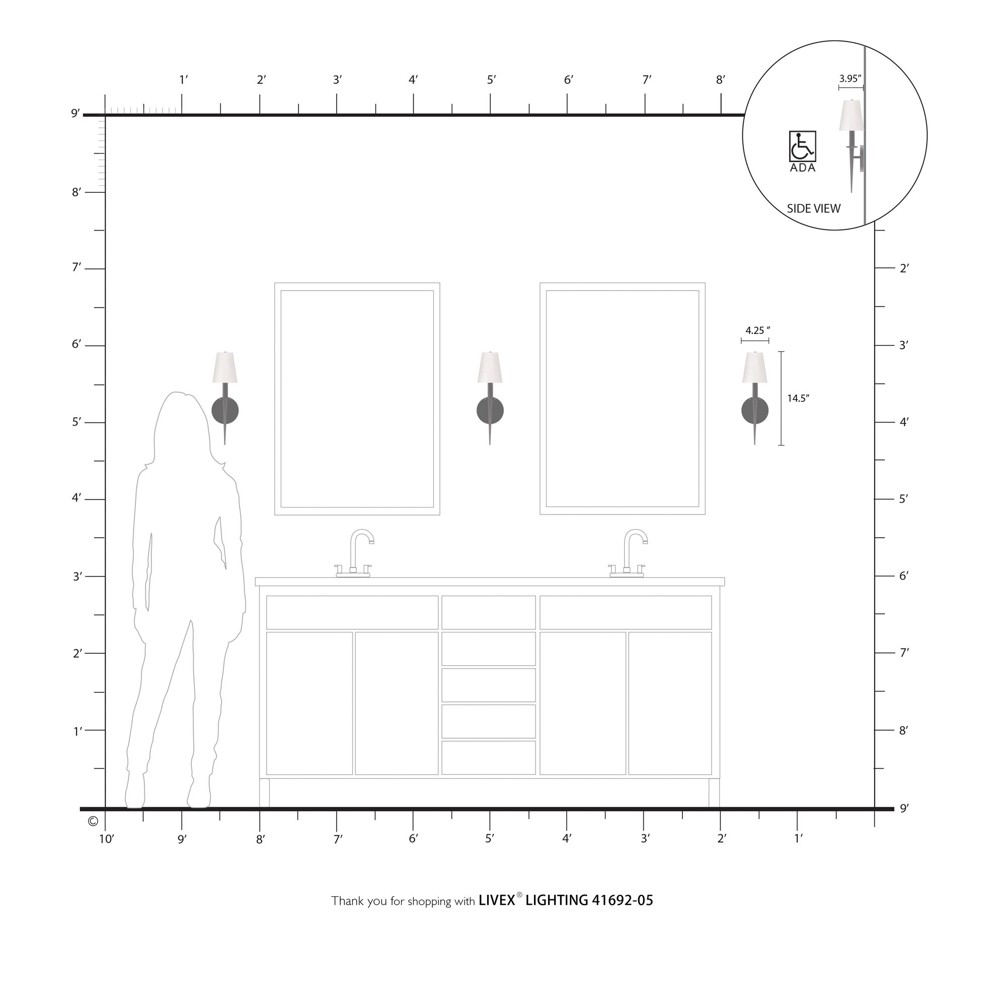 1 Lt ADA Wall Sconce