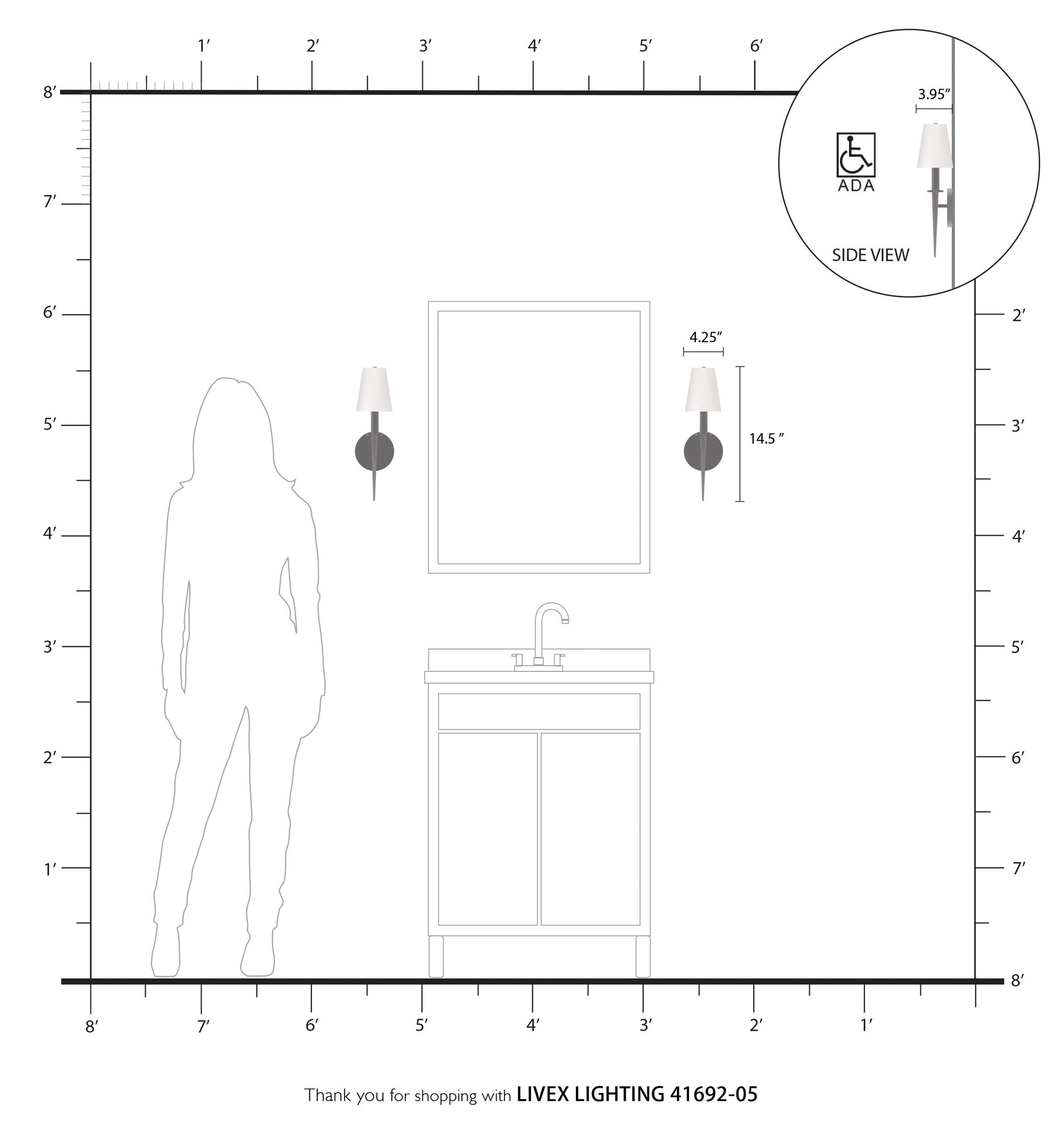 1 Lt ADA Wall Sconce