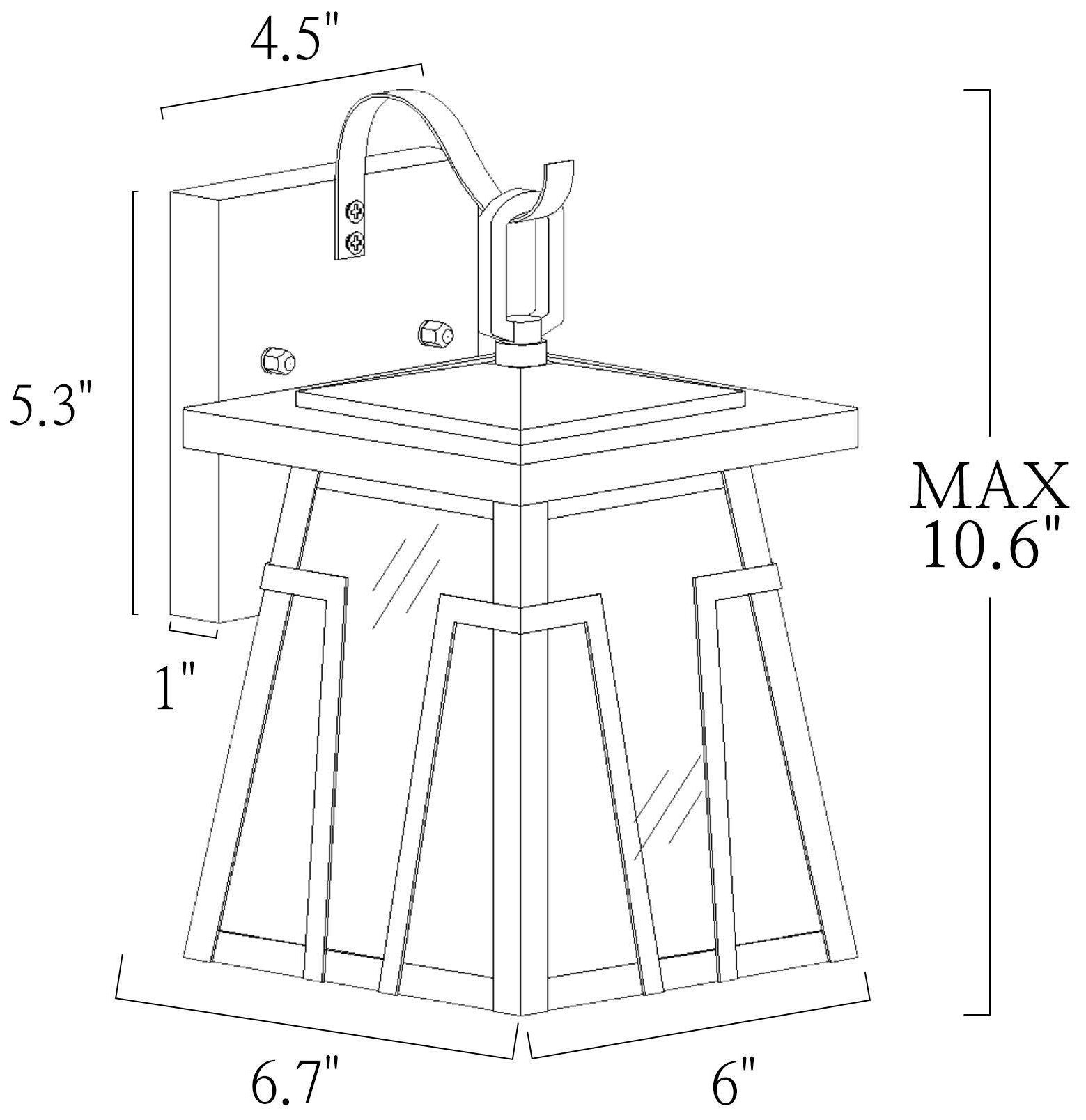 Image 4 10.2" High Textured Black Geometric Metal Outdoor Wall Light more views