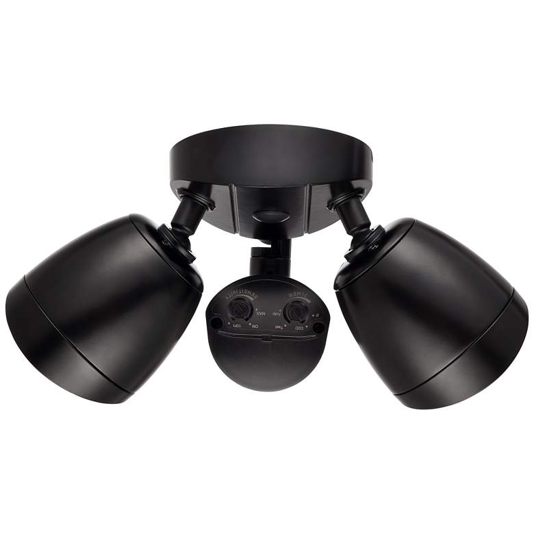 Image 1 10.5" High 2-Light Integrated LED Outdoor Security Flood Light in Black