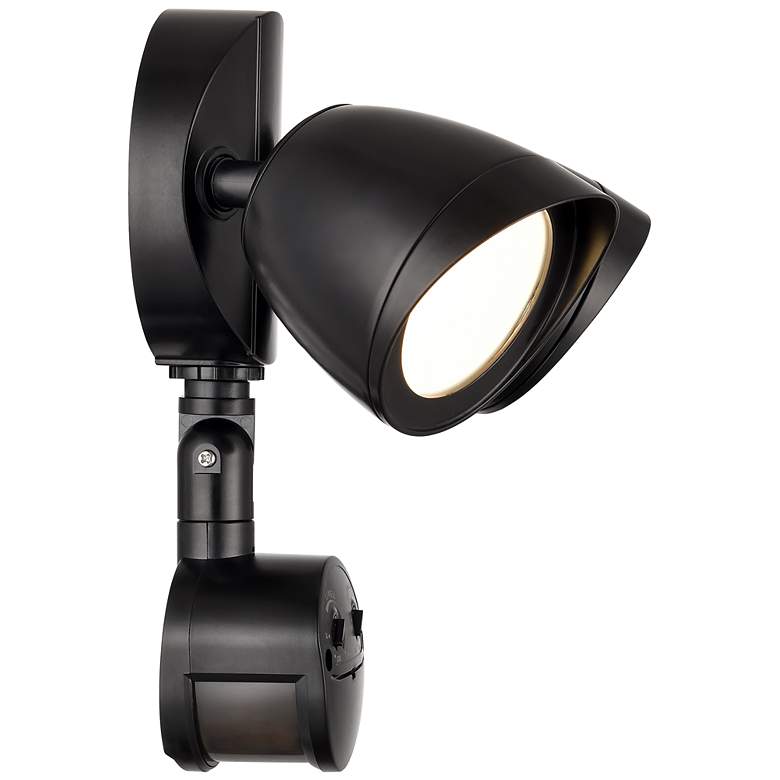 Image 3 10.5" High 2-Light Integrated LED Outdoor Security Flood Light in Black more views