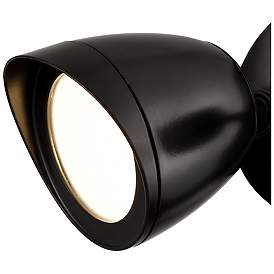 Image5 of 10.5" High 2-Light Integrated LED Outdoor Security Flood Light in Black more views