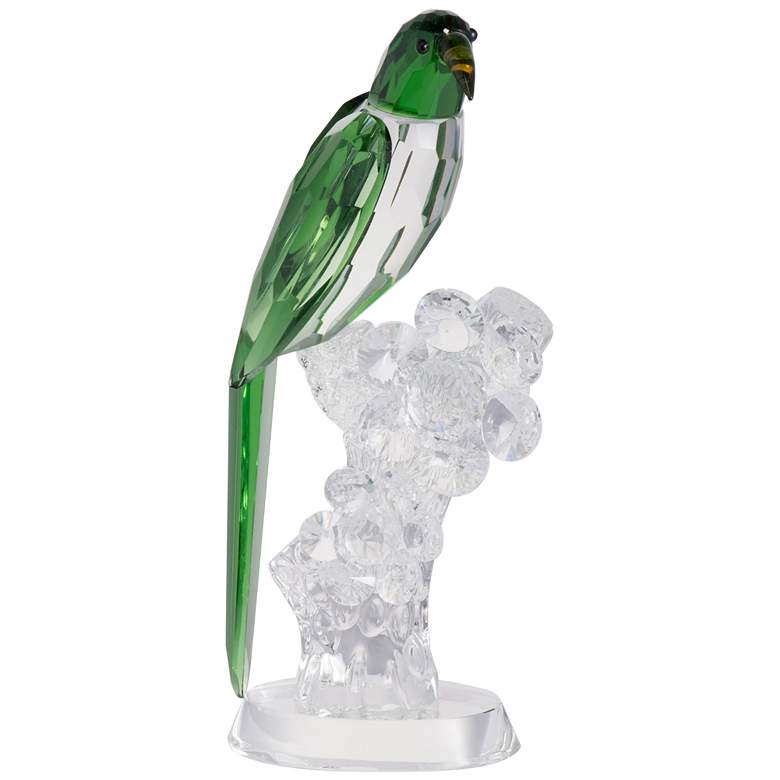 Image 1 10.6" High Green and White Parrot Elegance Accent