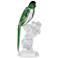 10.6" High Green and White Parrot Elegance Accent