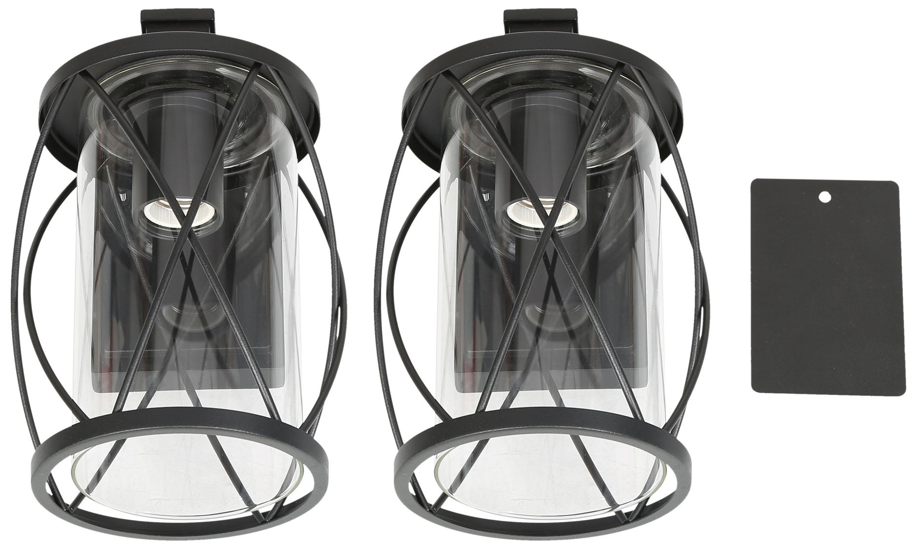 Image 2 10.6" High Textured Black Cylinder Metal Outdoor Wall Light more views