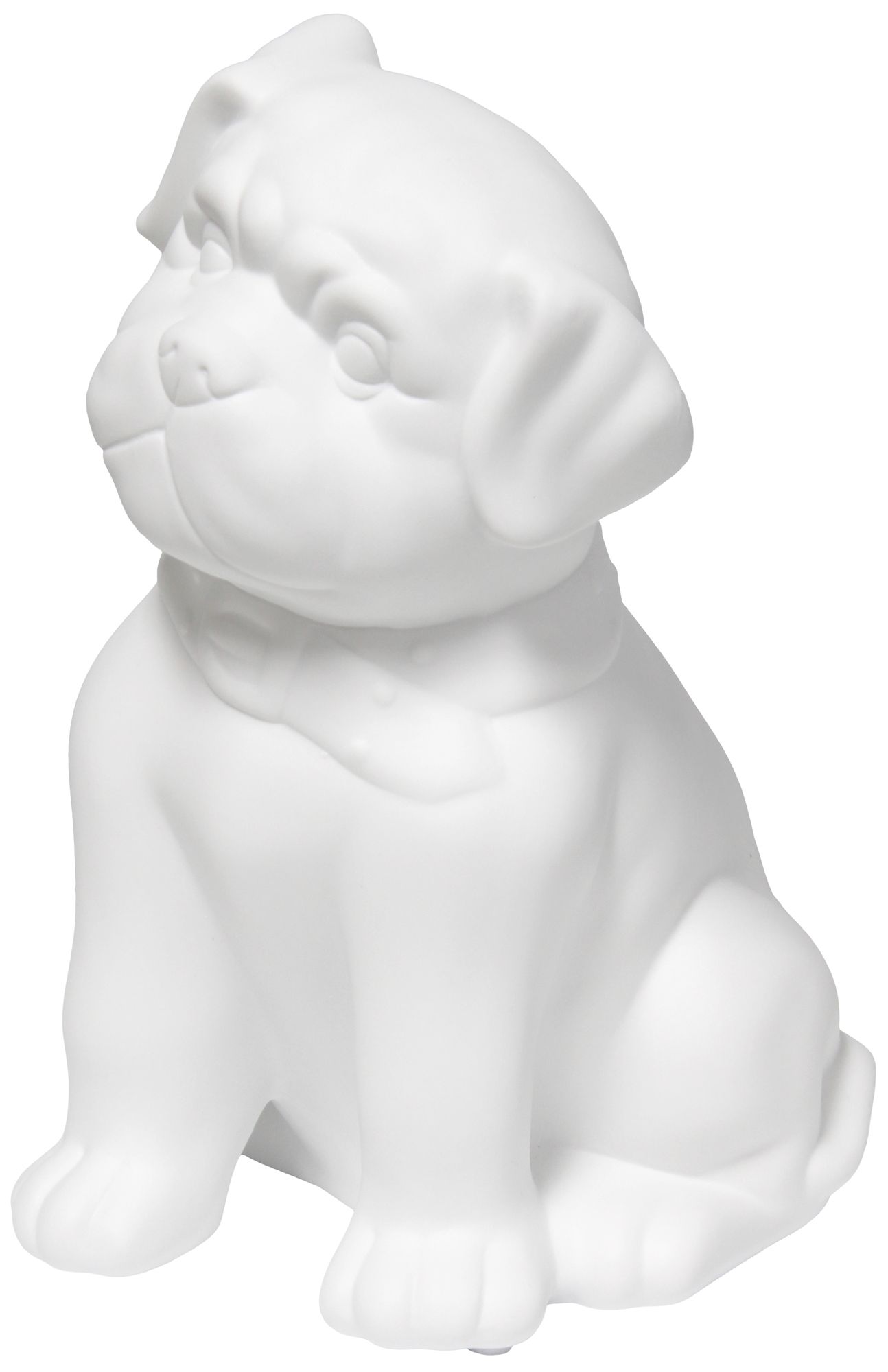 10.62" Glowing Ceramic Canine Companion Light, White