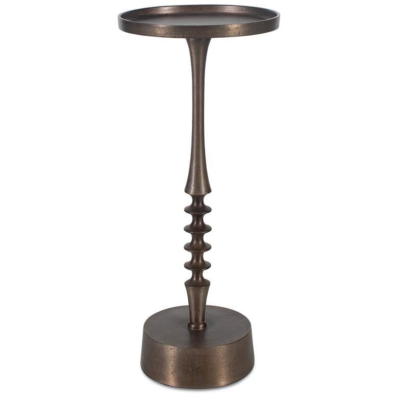 Image 2 10 1/4" Wide x 24 1/2" High Bronze Metal Accent Table