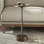 1_10 1/4" Wide x 24 1/2" High Bronze Metal Accent Table