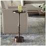 3_10 1/4" Wide x 24 1/2" High Bronze Metal Accent Table more views