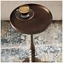 4_10 1/4" Wide x 24 1/2" High Bronze Metal Accent Table more views