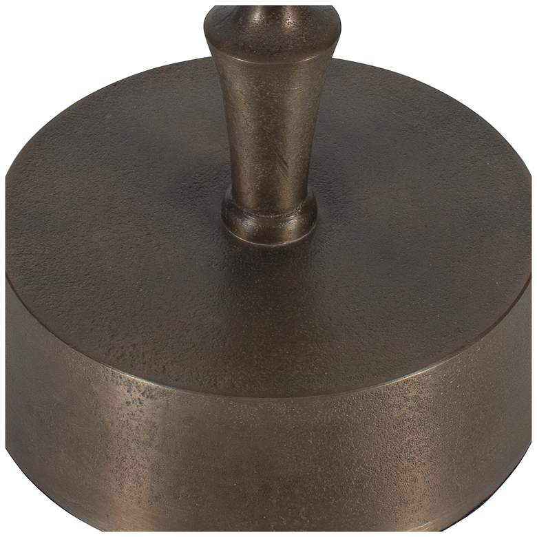 Image 7 10 1/4" Wide x 24 1/2" High Bronze Metal Accent Table more views