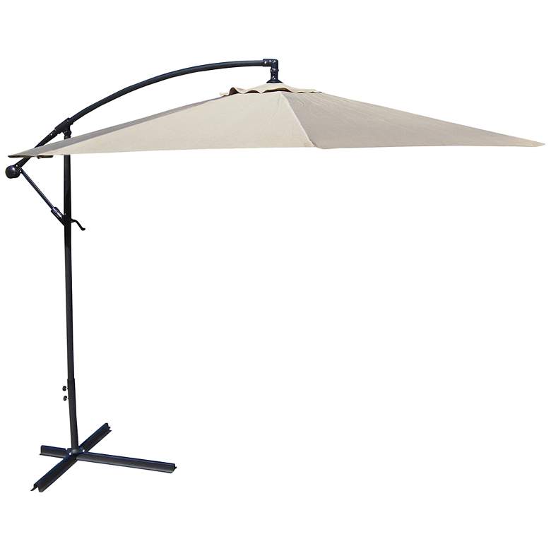 Image 1 10-Foot Offset Umbrella in Natural Polyester