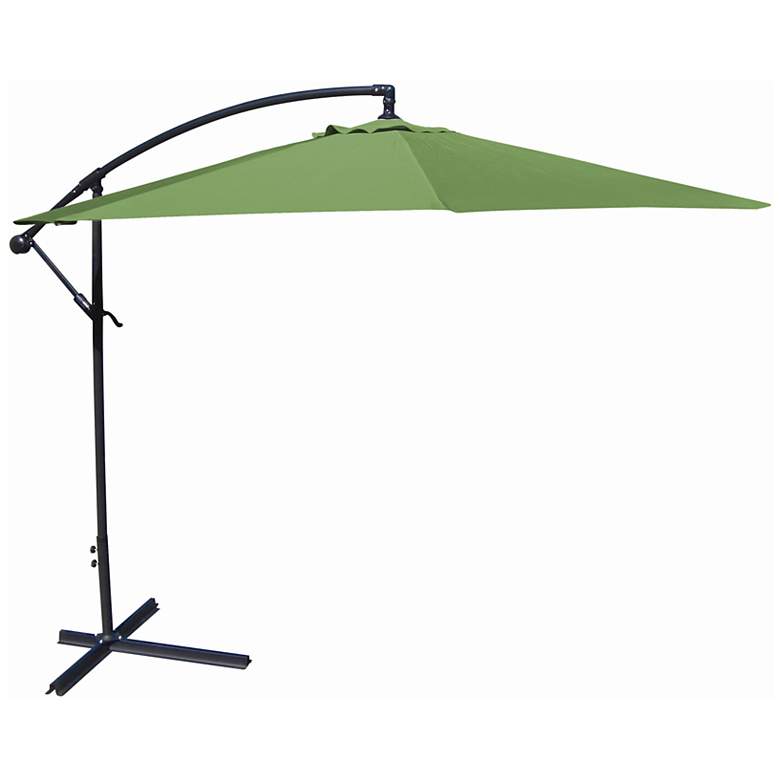 Image 1 10-Foot Offset Umbrella in Olive Polyester