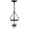 10-in Black Vintage Single Clear Glass Urn Pendant
