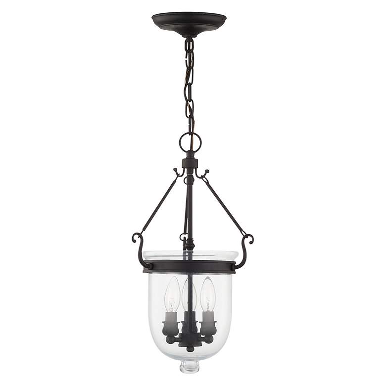 Image 2 10-in Black Vintage Single Clear Glass Urn Pendant more views