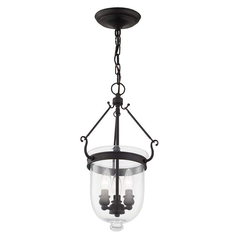 Image 4 10-in Black Vintage Single Clear Glass Urn Pendant more views