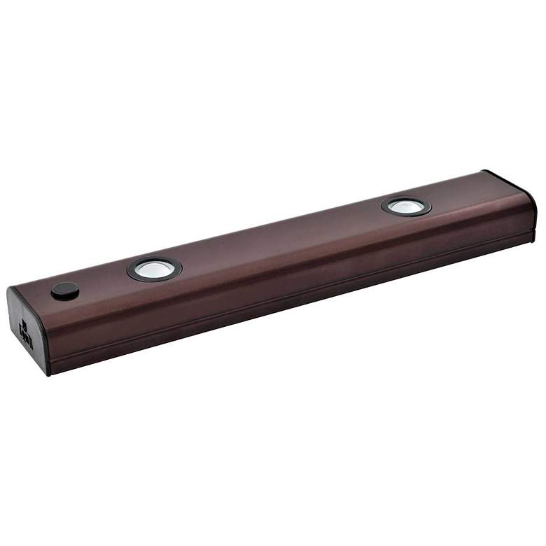 Image 1 10-in Hardwired/Plug-in Under Cabinet LED Light Bar Bronze