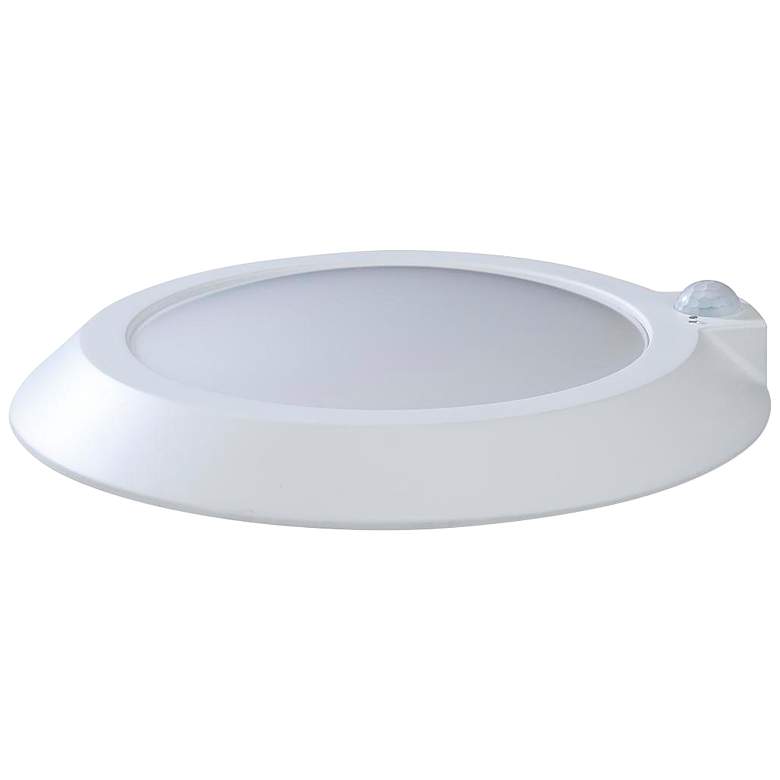 Image 1 10 in.; LED Disk Light; Fixture with Occupancy Sensor; White Finish; 3000K
