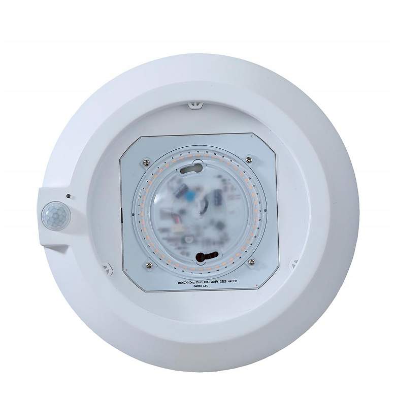 Image 3 10 in.; LED Disk Light; Fixture with Occupancy Sensor; White Finish; 4000K more views