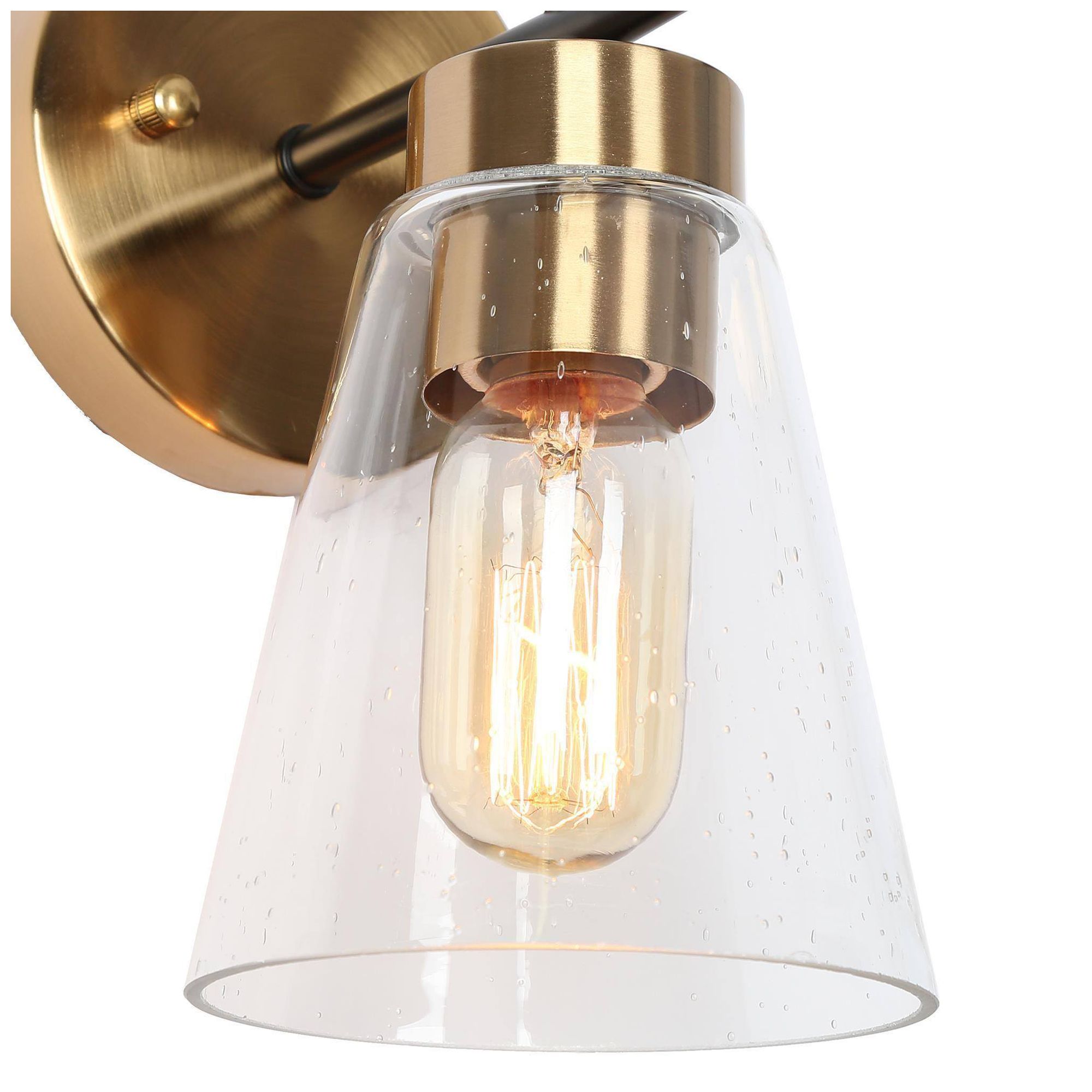 Image 7 10" High 1-Light Black And Brass Armed Wall Sconce more views