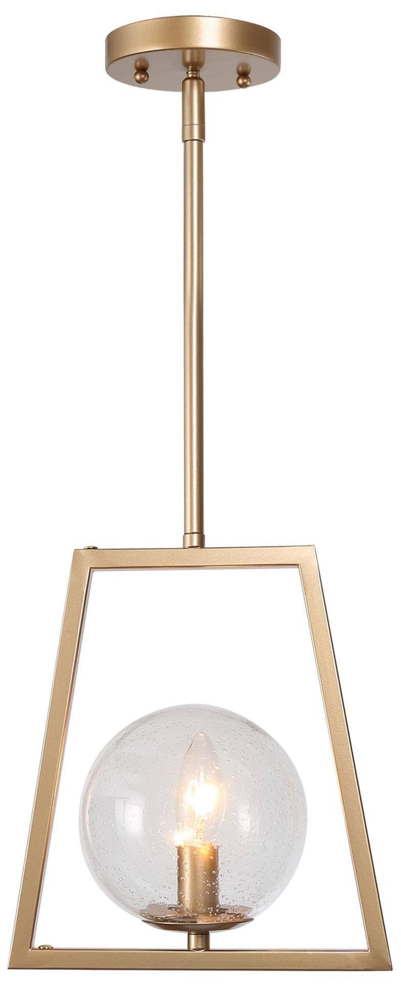 Image 2 10" High Gold Globe Pendant Light more views