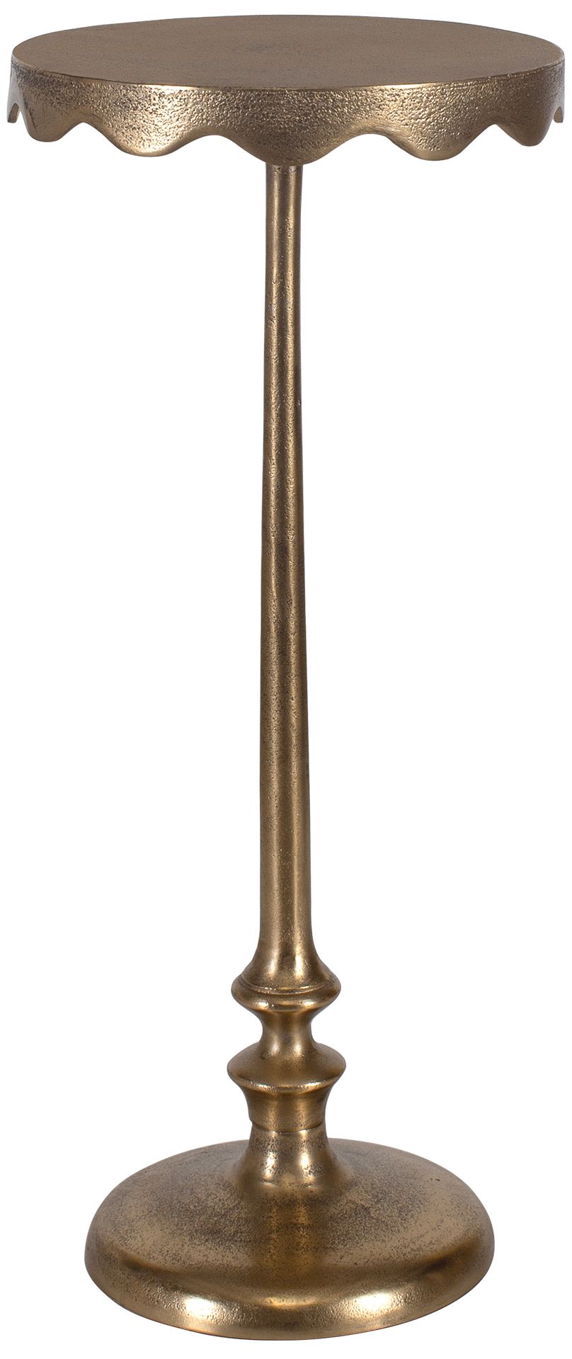 Image 5 10" Wide x 23 1/4" High Brass Metal Accent Table more views