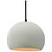 10"W Matte White/Gold Frame Matte Black Globe Black Cord LED Pendant